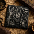 New York Yankees Puerto Rico Slate Coaster | NYC Landmarks, Heritage Engraved Stone