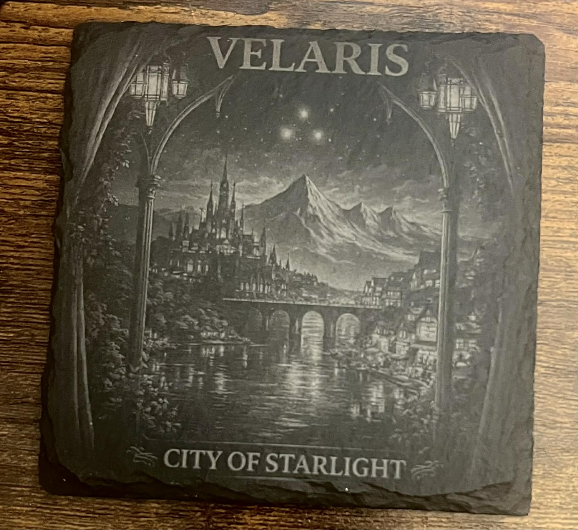 Night Court Coasters, BookTok Inspired Slate Coaster Set, Fantasy Reader Gift, Coffee Lover