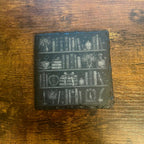 Romance Bookshelf Slate Coasters – Laser Engraved Cozy Reader Gift 4" x 4" Set of 2