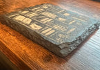 Romance Bookshelf Slate Coaster – Engraved Literary Decor, Book Lover Gift- Set of 2