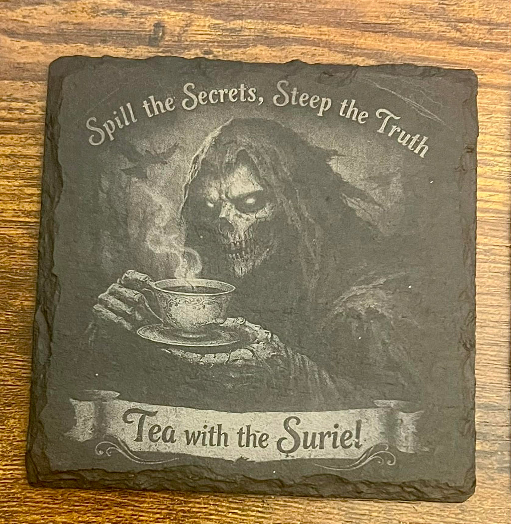 Night Court Coasters, BookTok Inspired Slate Coaster Set, Fantasy Reader Gift, Coffee Lover
