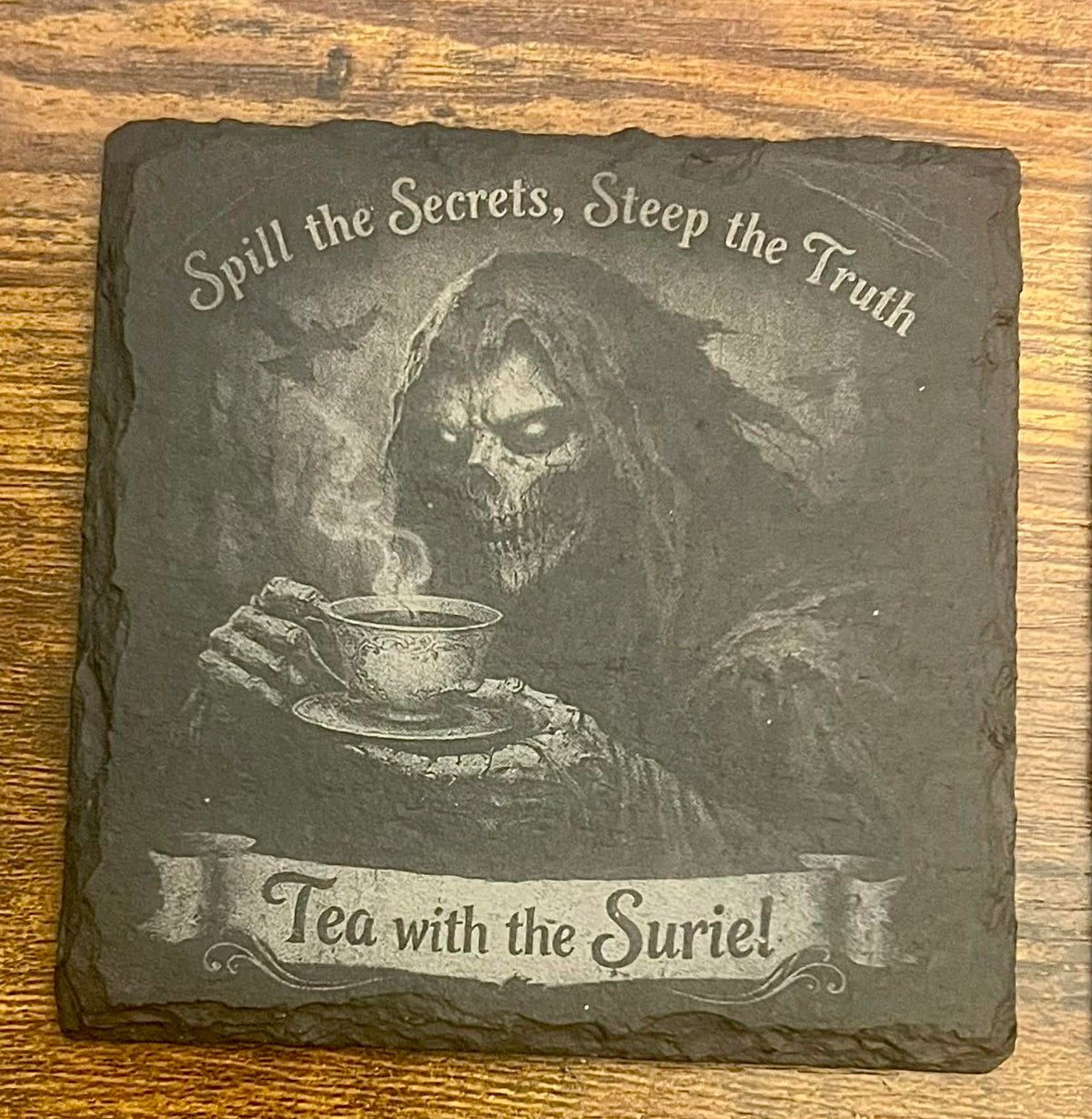 Night Court Coasters, BookTok Inspired Slate Coaster Set, Fantasy Reader Gift, Coffee Lover