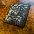 New York Yankees Puerto Rico Slate Coaster | NYC Landmarks, Heritage Engraved Stone